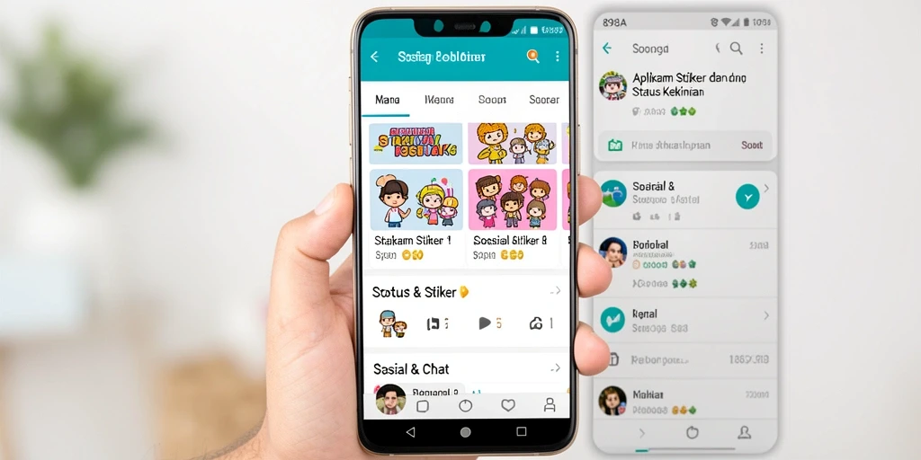 Tampilan antarmuka 898A dengan stiker berwarna-warni.