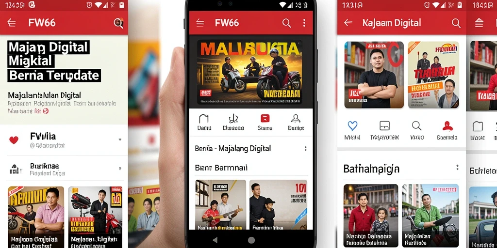 Antarmuka FW66 yang menawan dengan akses mudah ke berita.
