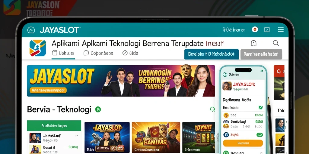 Tampilan antarmuka pengguna aplikasi JAYASLOT yang modern dan intuitif.