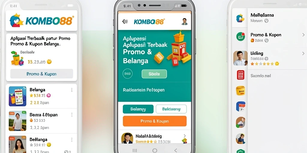 Tampilan antarmuka aplikasi KOMBO88 yang simpel dan informatif.